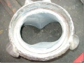 Concrete pump truck rock valve after CTI repair